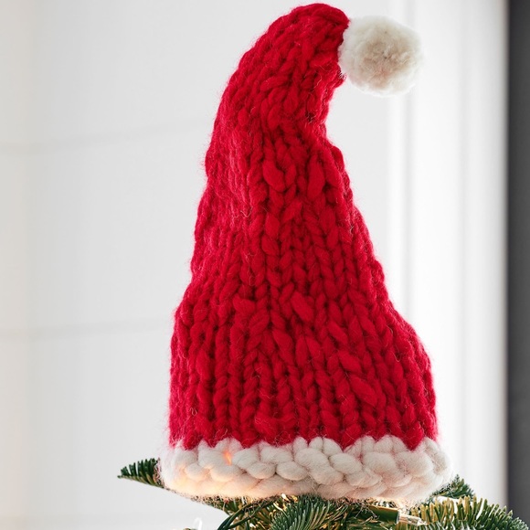 Pottery Barn Kids Knit Santa Claus Hat Tree Topper - Picture 3 of 16